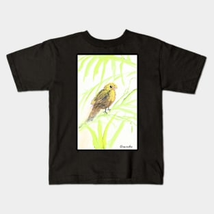 Canary Bird Enjoying the Day Kids T-Shirt